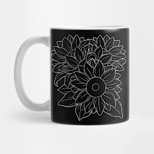 Simple Sunflowers - Black Mug